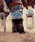 Alberto Pasini Canvas Paintings - The Palace Guard